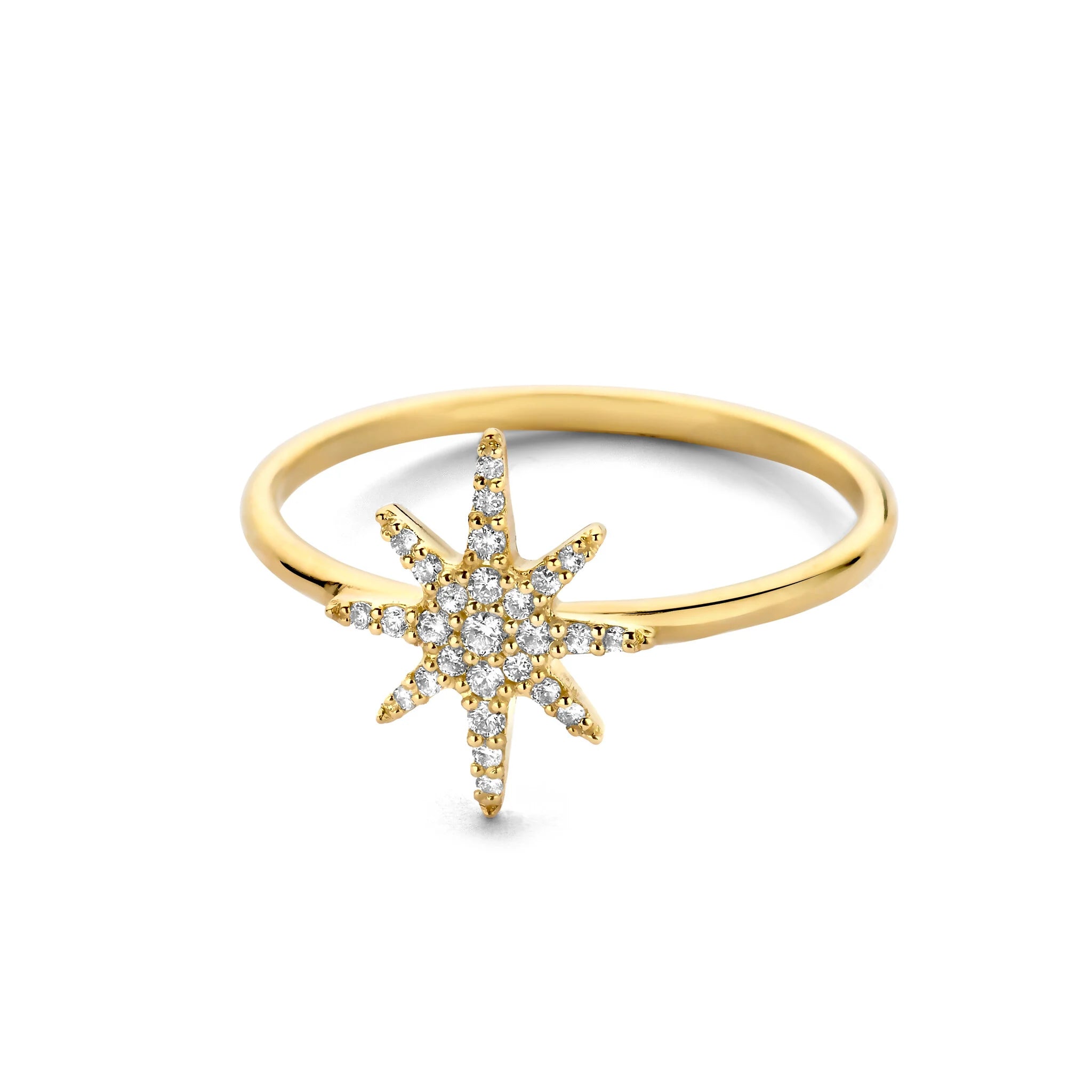 Just Franky Universe Diamant Ster Ring Goud