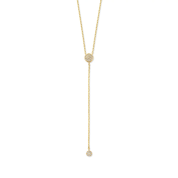 Just Franky Universe Dubbele Diamant Zon Ketting Goud