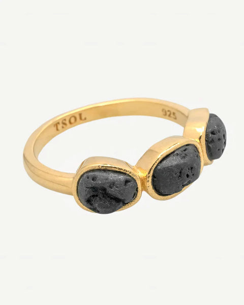 The Spice Of Life Vulcano Stones Ring Goud