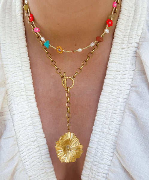 Le Veer Wildflower Necklace Gold