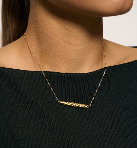 Trendjuwelier Bemelmans - Anna+Nina Baguette Necklace Goldplated