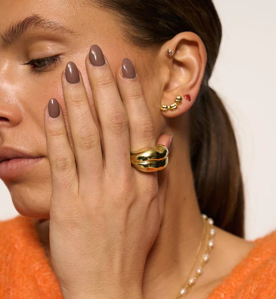 Trendjuwelier Bemelmans - Anna+Nina Bisou Ring Goldplated