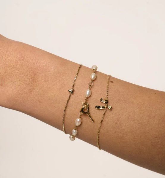 Trendjuwelier Bemelmans - Anna+Nina Bow Bracelet Goldplated