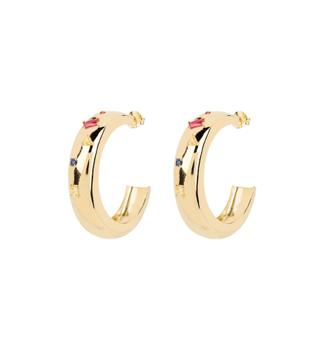 Trendjuwelier Bemelmans - Anna+Nina Cosmos Hoop Earrings Gold