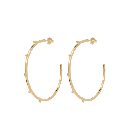 Trendjuwelier Bemelmans - Anna+Nina Large Lumière Hoop Earrings Goldplated