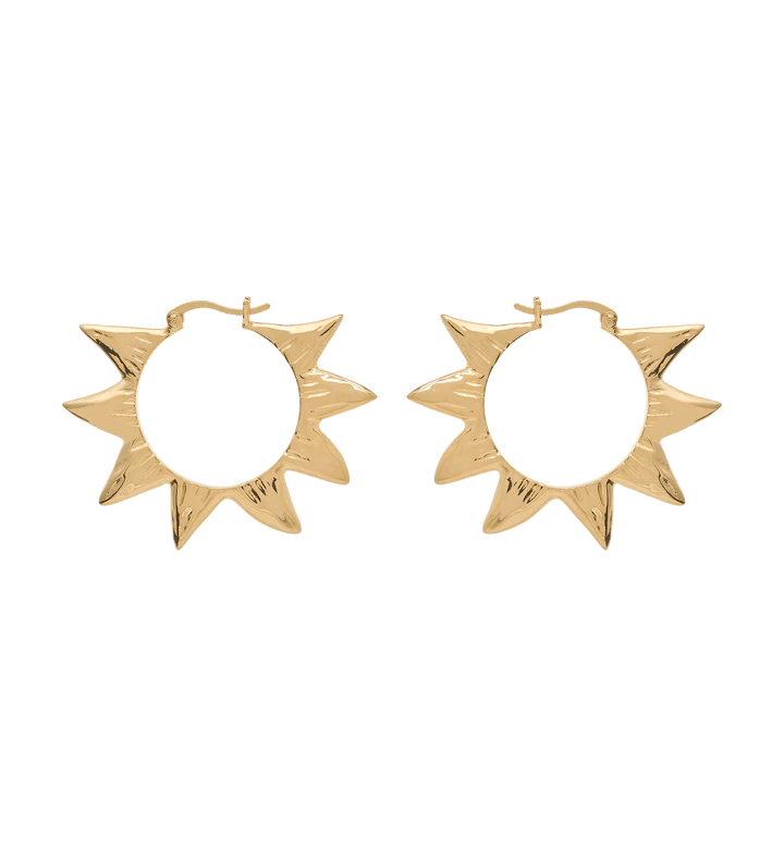 Trendjuwelier Bemelmans - Anna+Nina Large Soleil Hoop Earrings Goldplated