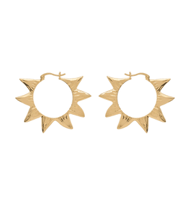 Trendjuwelier Bemelmans - Anna+Nina Large Soleil Hoop Earrings Goldplated