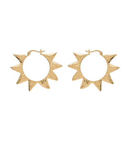 Trendjuwelier Bemelmans - Anna+Nina Large Soleil Hoop Earrings Goldplated