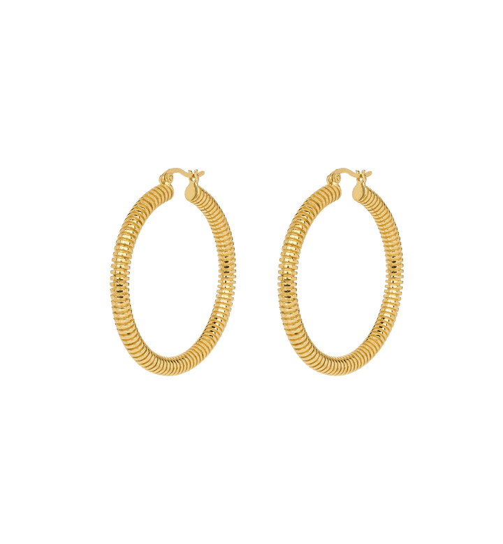 Trendjuwelier Bemelmans - Anna+Nina Large Spiral Hoop Earrings Gold