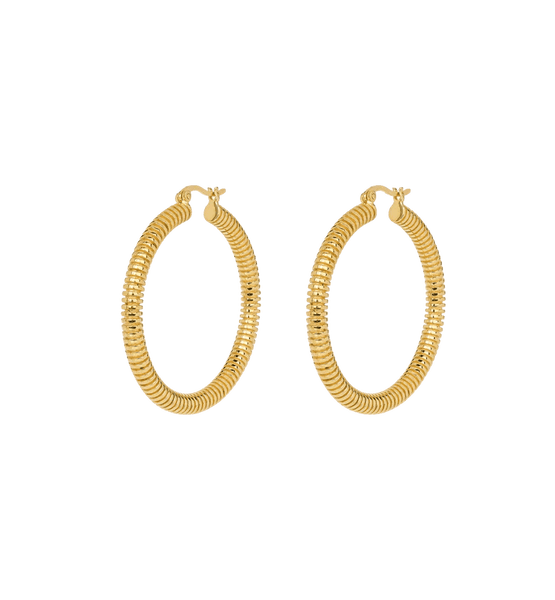 Trendjuwelier Bemelmans - Anna+Nina Large Spiral Hoop Earrings Gold