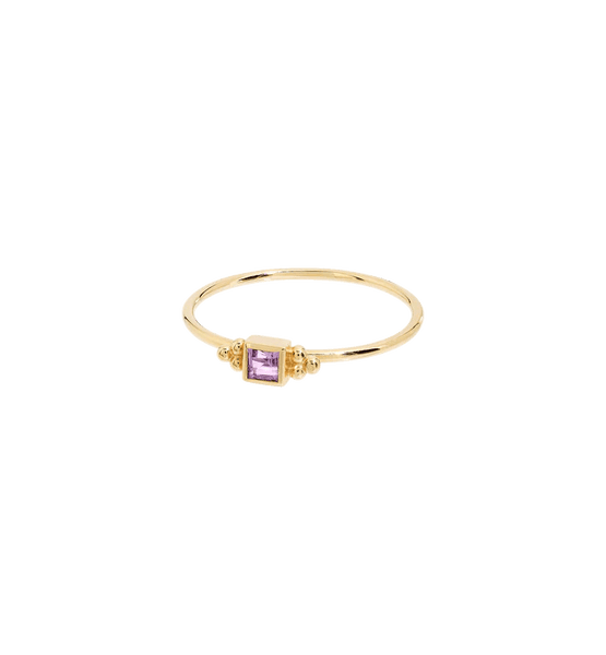 Trendjuwelier Bemelmans - Anna+Nina Purple Honeysuckle Ring 14K Gold