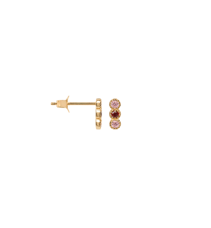 Trendjuwelier Bemelmans - Anna+Nina Single Anna Rouge Stud Goldplated