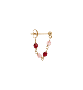 Trendjuwelier Bemelmans - Anna+Nina Single La Vie En Rose Chain Stud Goldplated