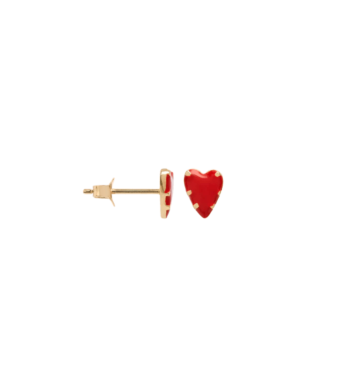 Trendjuwelier Bemelmans - Anna+Nina Single Lolita Heart Stud Goldplated