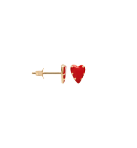 Trendjuwelier Bemelmans - Anna+Nina Single Lolita Heart Stud Goldplated