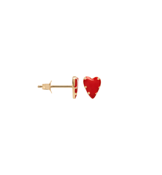 Trendjuwelier Bemelmans - Anna+Nina Single Lolita Heart Stud Goldplated