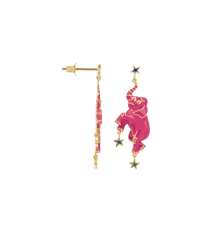 Trendjuwelier Bemelmans - Anna+Nina Single Pink Elephant Stud Gold