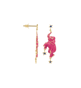 Trendjuwelier Bemelmans - Anna+Nina Single Pink Elephant Stud Gold