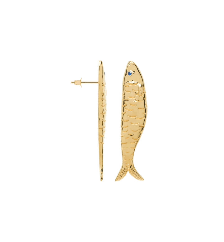 Trendjuwelier Bemelmans - Anna+Nina Single Sardine Stud Goldplated