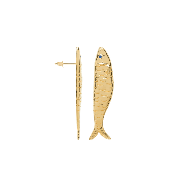 Trendjuwelier Bemelmans - Anna+Nina Single Sardine Stud Goldplated