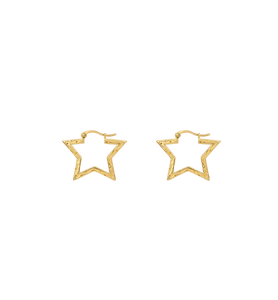 Trendjuwelier Bemelmans - Anna+Nina Small Funky Star Hoops Gold