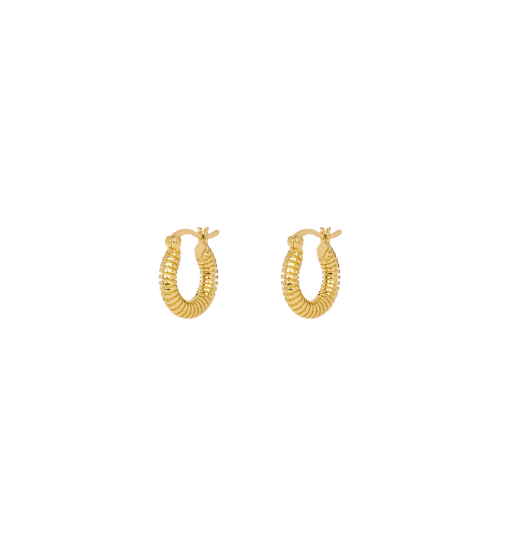 Trendjuwelier Bemelmans - Anna+Nina Small Spiral Hoop Earrings Gold