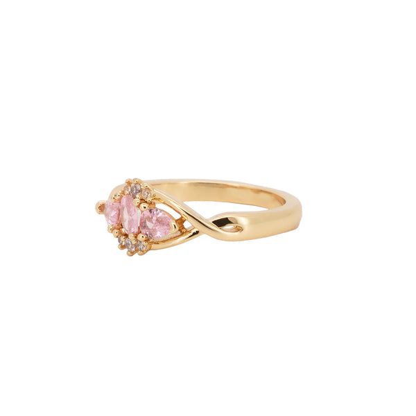 A New Day Amsterdam Ava Ring Pink Goldplated