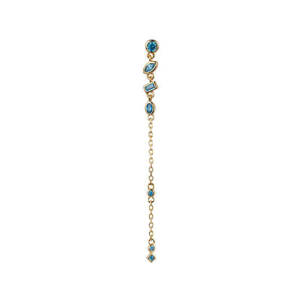 Trendjuwelier Bemelmans - Bobby Rose Elegance Aqua Earring Gold