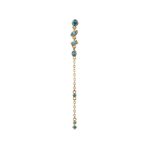 Trendjuwelier Bemelmans - Bobby Rose Elegance Aqua Earring Gold