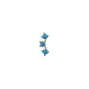 Trendjuwelier Bemelmans - Bobby Rose Triple Aqua Earring Gold