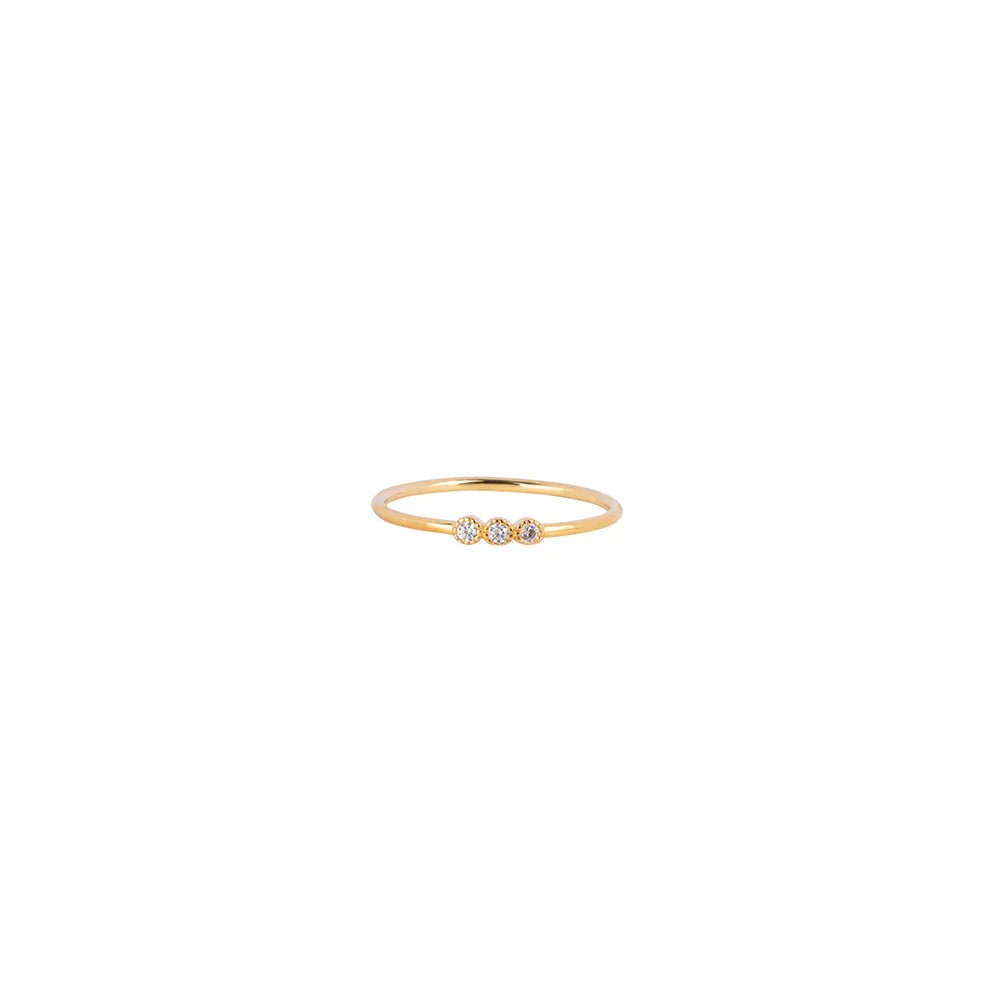 Trendjuwelier Bemelmans - Bobby Rose Triple Crystal Ring Gold