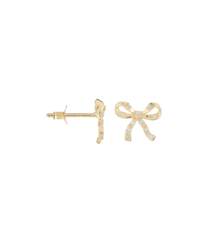 Anna+Nina Single Take a Bow Stud Goldplated