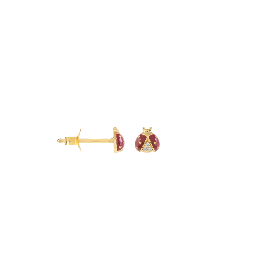 Anna+Nina Single Lady Bug Stud Goldplated
