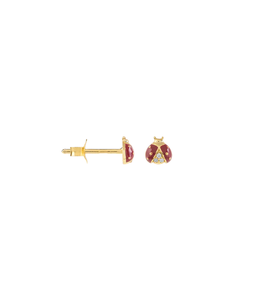Anna+Nina Single Lady Bug Stud Goldplated