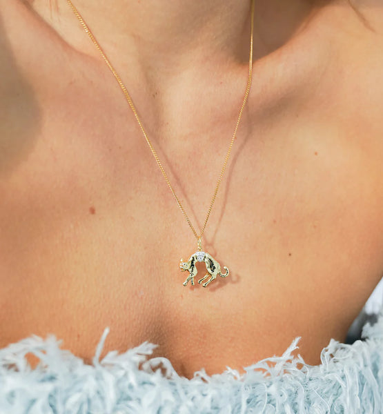 Anna+Nina Show Cat Charm Goldplated