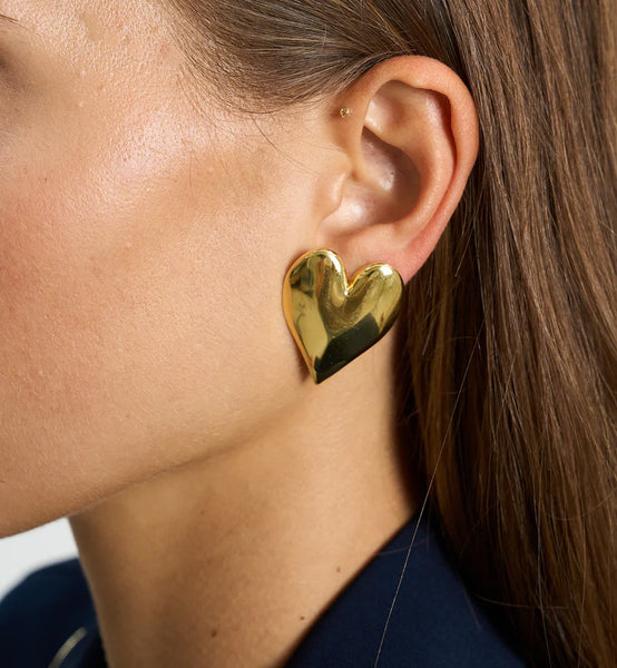 Anna+Nina Forbidden Love Stud Earrings Goldplated