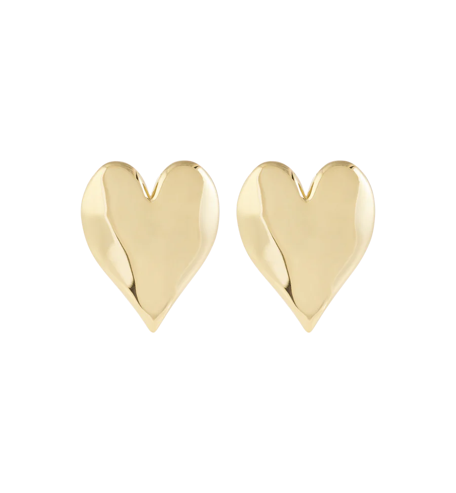 Anna+Nina Forbidden Love Stud Earrings Goldplated