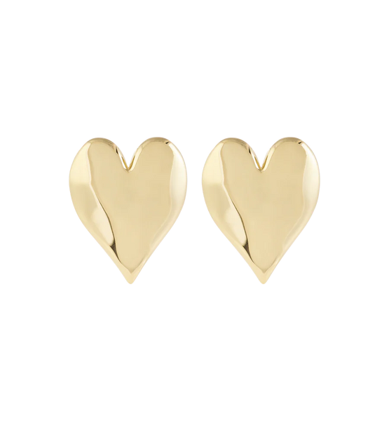 Anna+Nina Forbidden Love Stud Earrings Goldplated