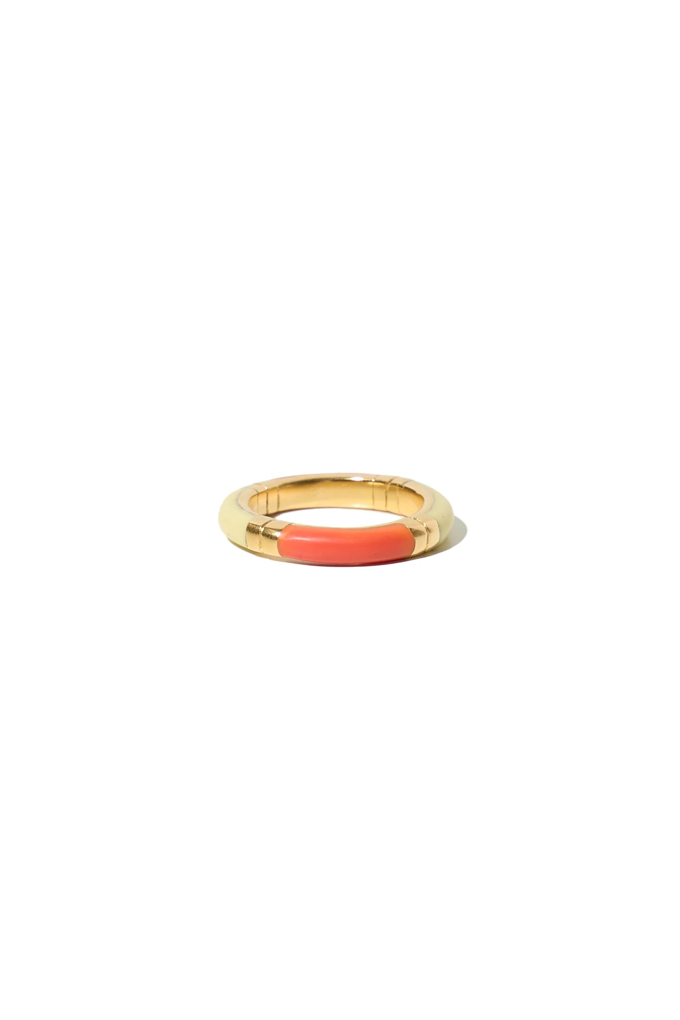 Mimi et Toi Ivy Ring Beige Goldplated