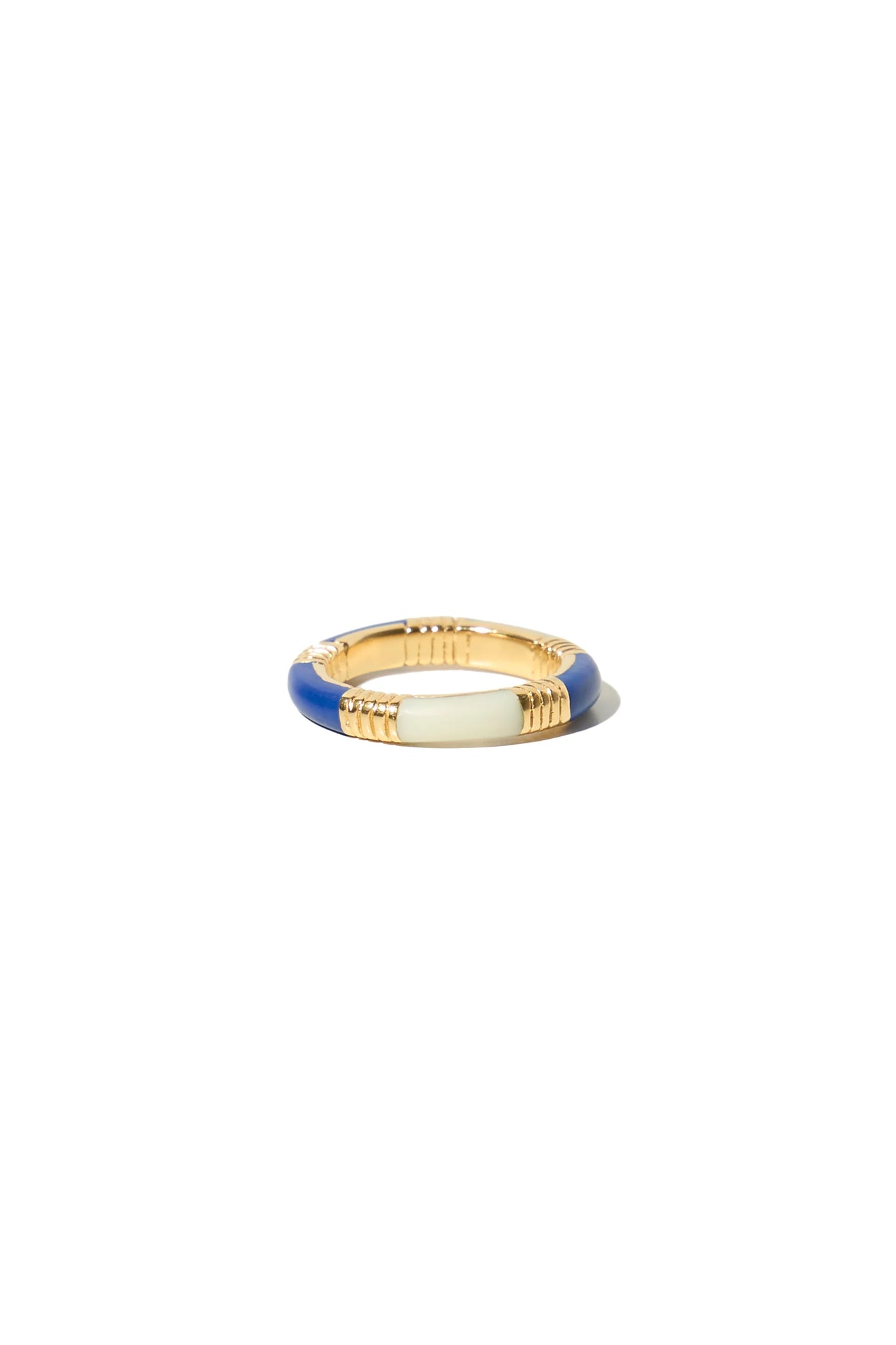 Mimi et Toi Ivy Ring Blue Goldplated