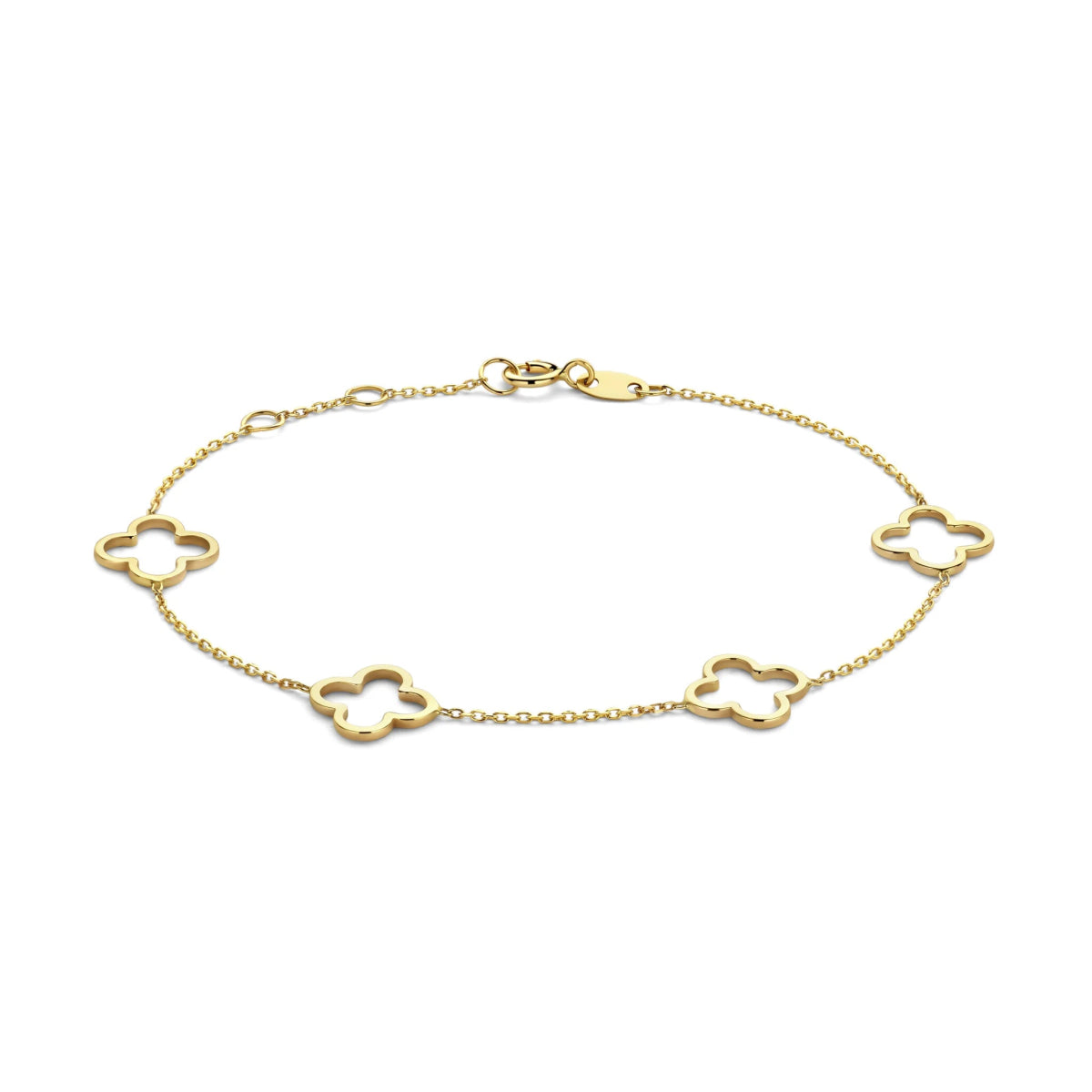 Trendjuwelier Bemelmans - Just Franky Lucky Clover Bracelet Gold