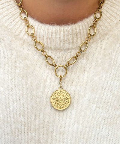 Trendjuwelier Bemelmans - Le Veer Baroque Coin Necklace Gold