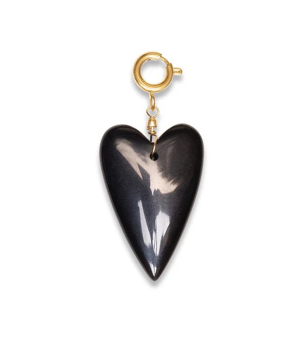 Trendjuwelier Bemelmans - Le Veer Black Heart Charm Gold