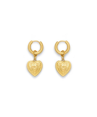 Trendjuwelier Bemelmans - Le Veer Heritage Heart Earrings Gold