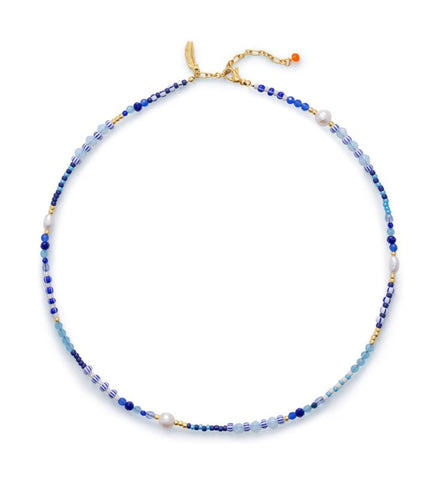 Trendjuwelier Bemelmans - Le Veer Hula Necklace Blue Gold