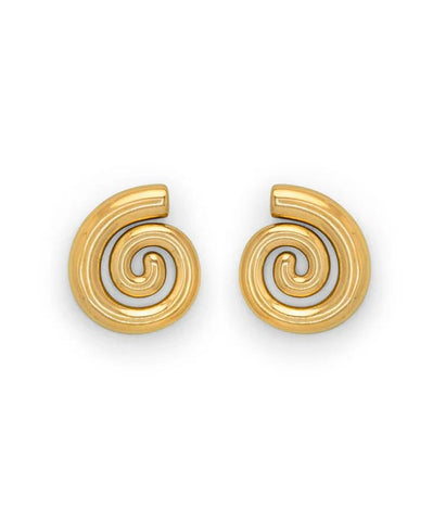 Trendjuwelier Bemelmans - Le Veer Modern Twist Earrings Gold