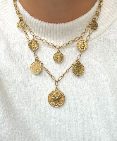 Trendjuwelier Bemelmans - Le Veer Timeless Coin Necklace Gold