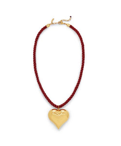 Trendjuwelier Bemelmans - Le Veer Twist of Love Necklace Red Goldplated