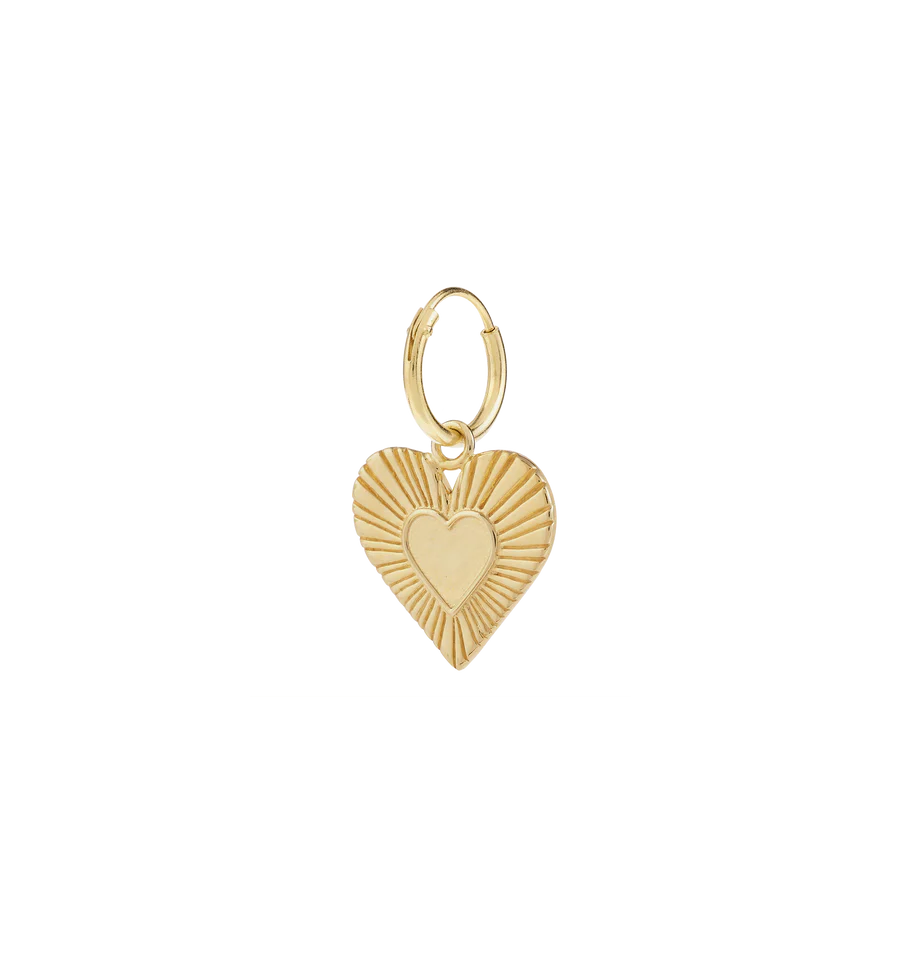 Anna+Nina Single Rhapsody Love Ring Earring Goldplated