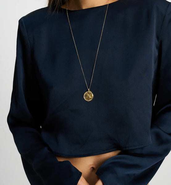 Anna+Nina Lucky Shamrock Charm Goldplated